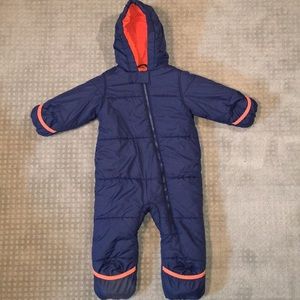 Joe Fresh Navy & Orange Snowsuit sz12-18M in EUC